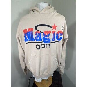 Online Ceramics Magic OPN Oneohtrix Point Never Beige Hooded Sweatshirt Large